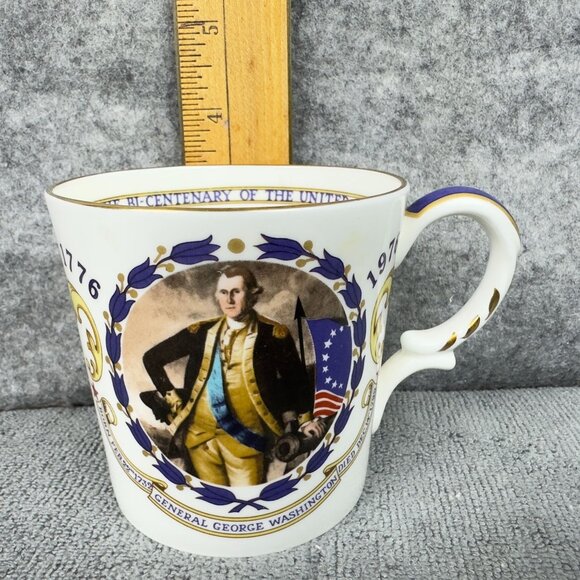 Aynsley Fine Bone China Bicentennial George Washington Commemorative Mug 1976 - Picture 9 of 10